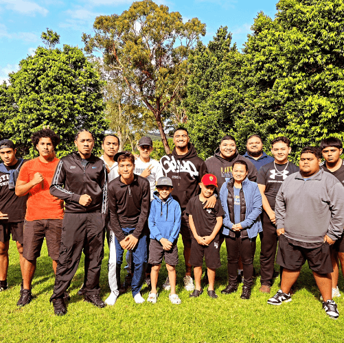 Community members working together